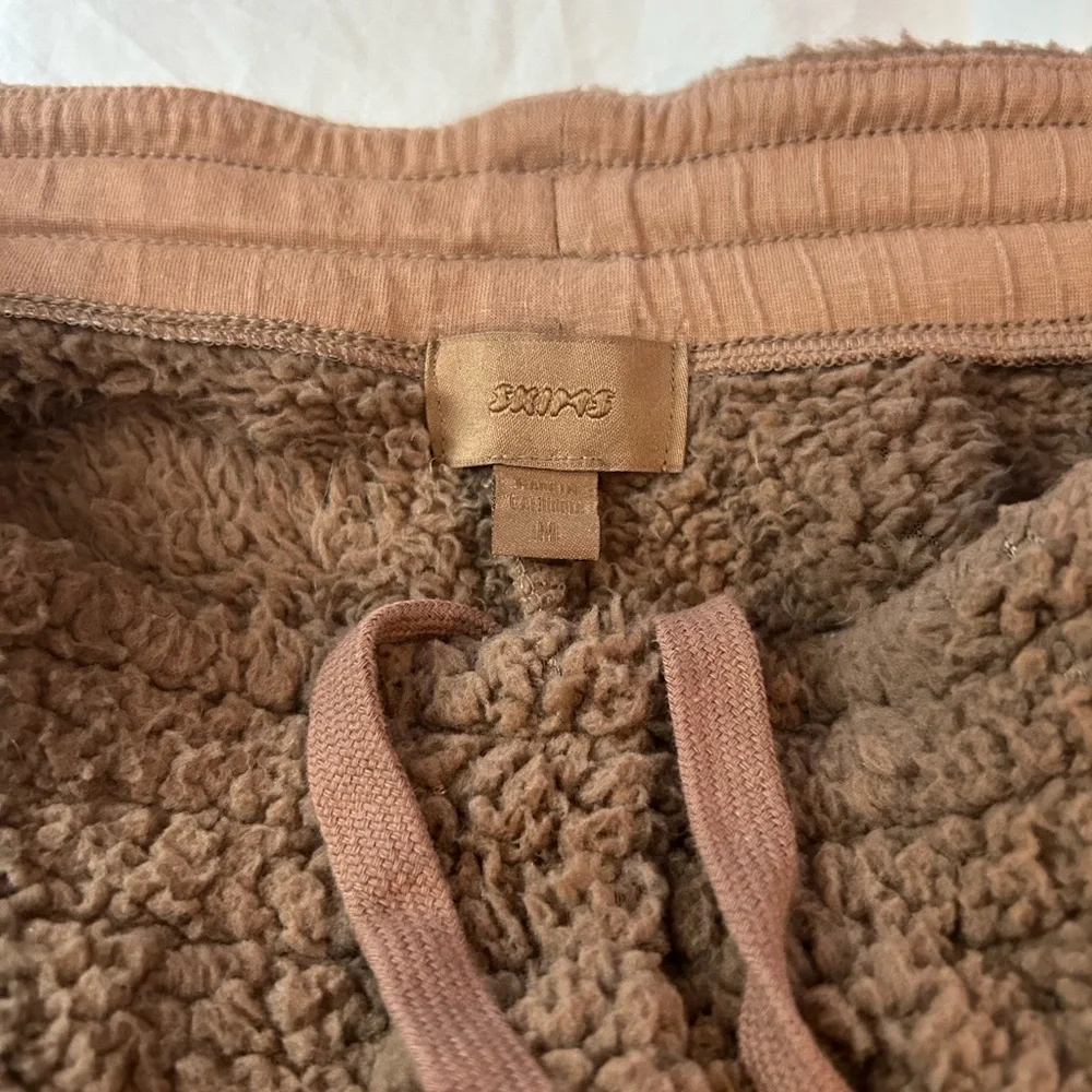 SKIMS Teddy Track Pants Desert‎ Brown M Long - Picture 9 of 15